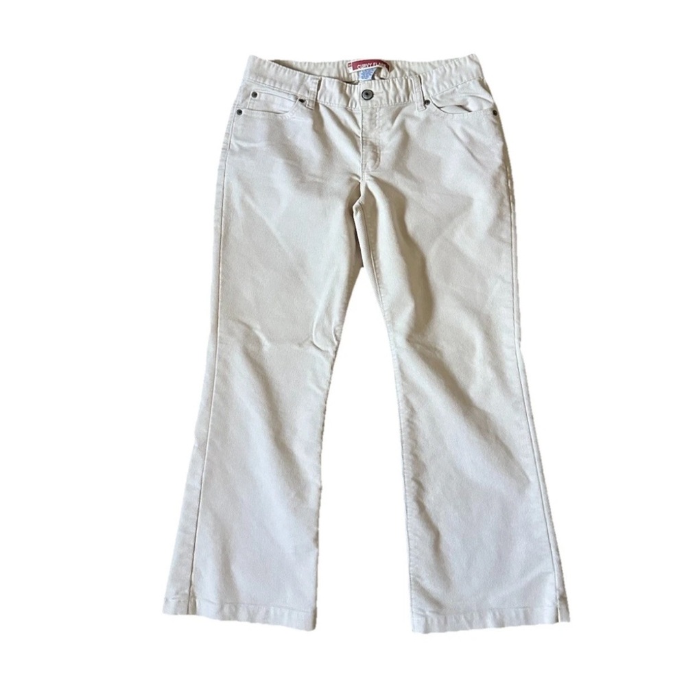 GAP Curvy  Flare Women’s Size  8 Low Rise Corduroy Jeans Cream White Pants